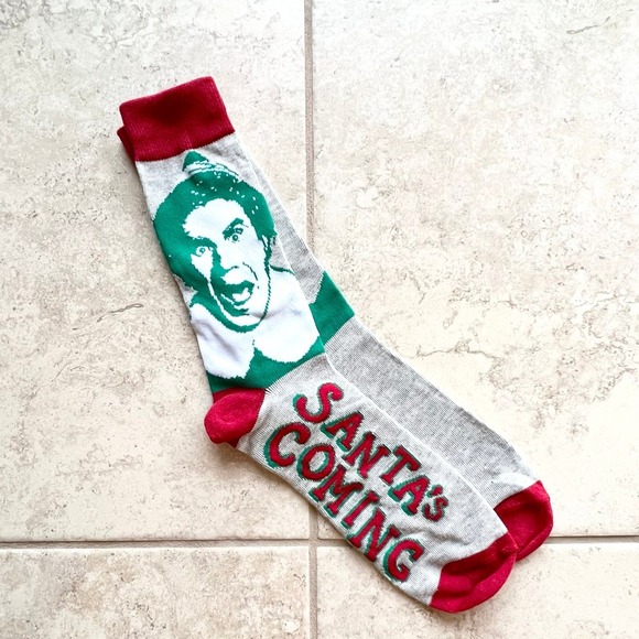 Elf Buddy Movie Funny Adult Unisex Christmas Socks 7 Pairs NWOT - Picture 4 of 4